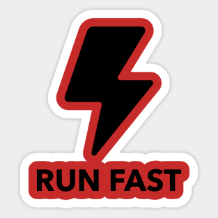 Run Fast Tee Sticker